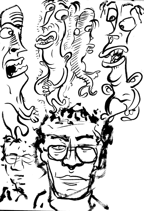 Snuz: development sketch of blingo zop